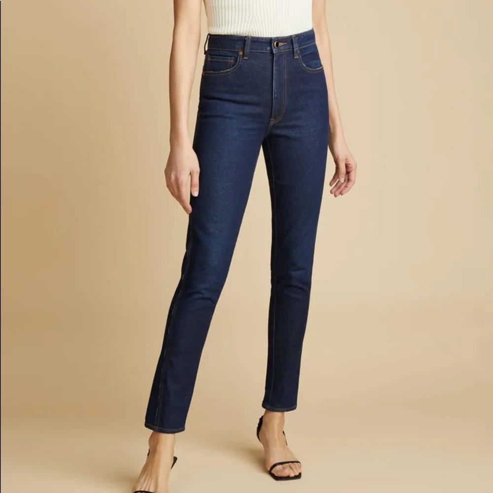 KHAITE Vanessa high rise straight jeans